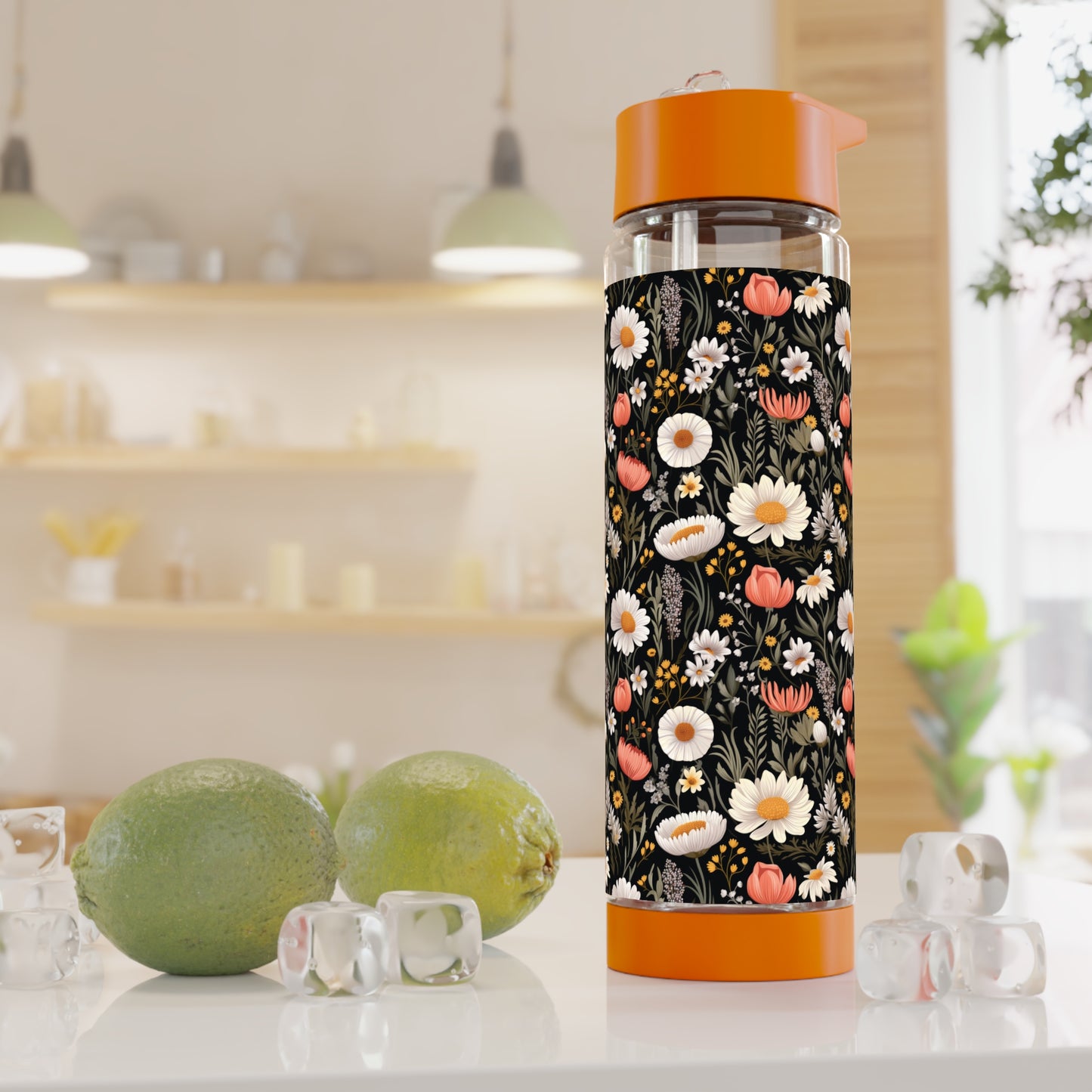 Blossom Elegance: Noir Garden Infuser Water Bottle