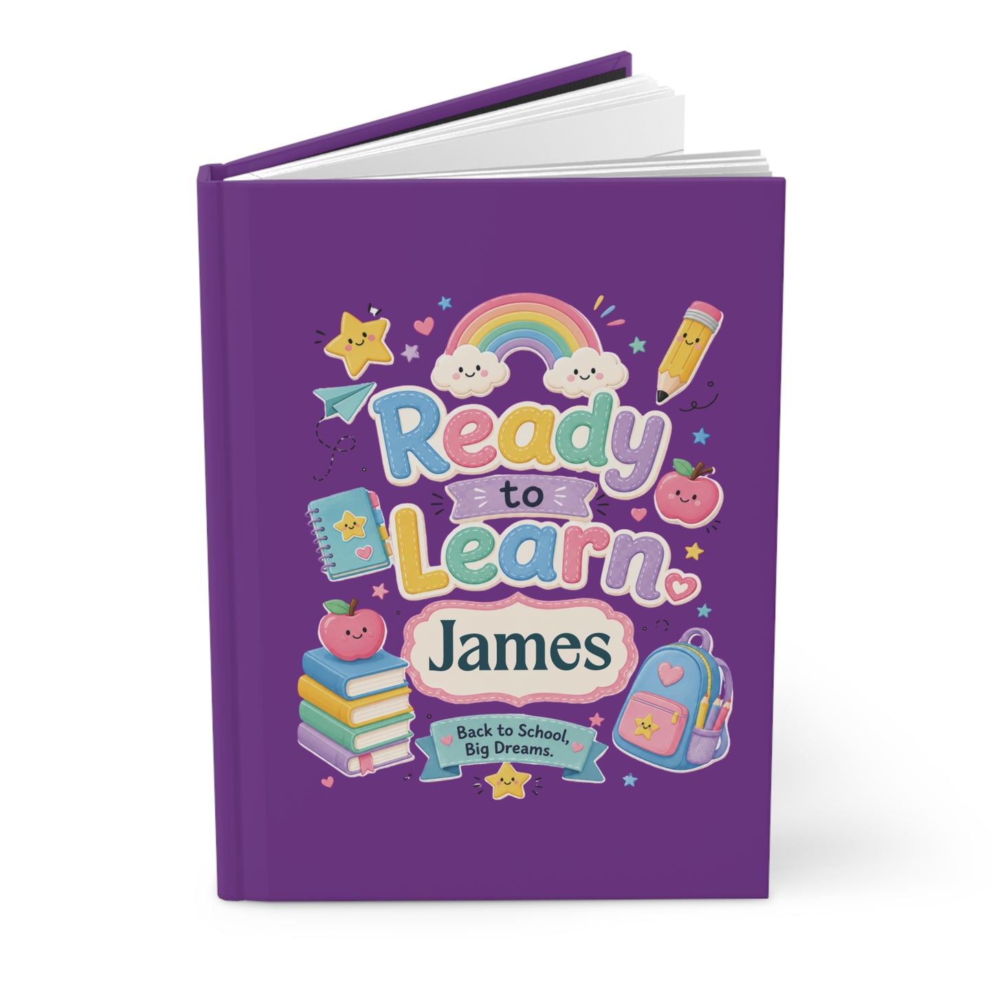 Back to School Big Dreams Personalised Hardback Notebook