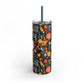 Whimsical Feline Garden Skinny Matte Tumbler, 20oz