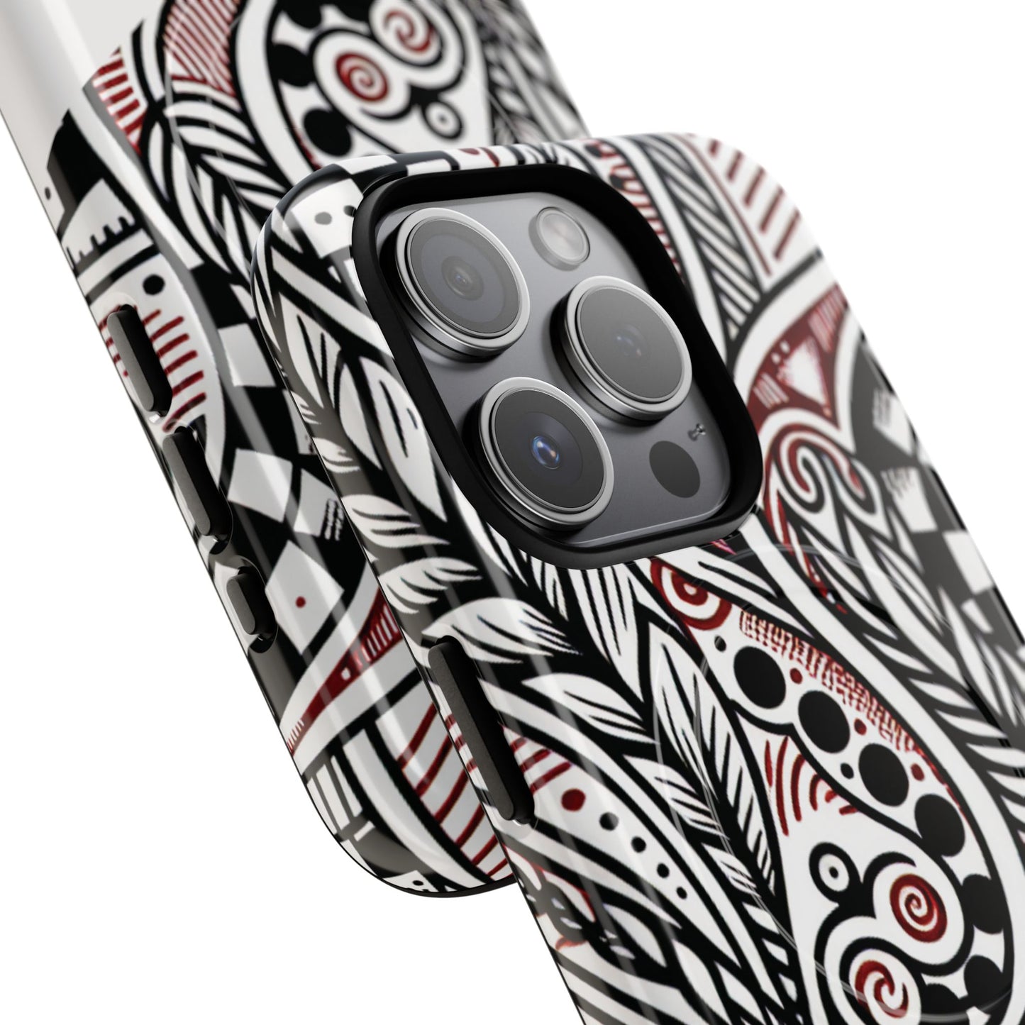 InkWhirl Fusion Stylish Tough Magnetic iPhone Case,  Unique Design, Gift for Him/Her, Trendy Accessory, Artist Collaboration, Durable Protection,Magsafe iPhone case