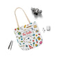 Personalized Classroom Couture Composition Book Inspired Canvas Tote Bag with Colorful Straps, Cute School Bag, Eco-Friendly Tote, Back to School Shopping Bag, Teacher Gift Idea