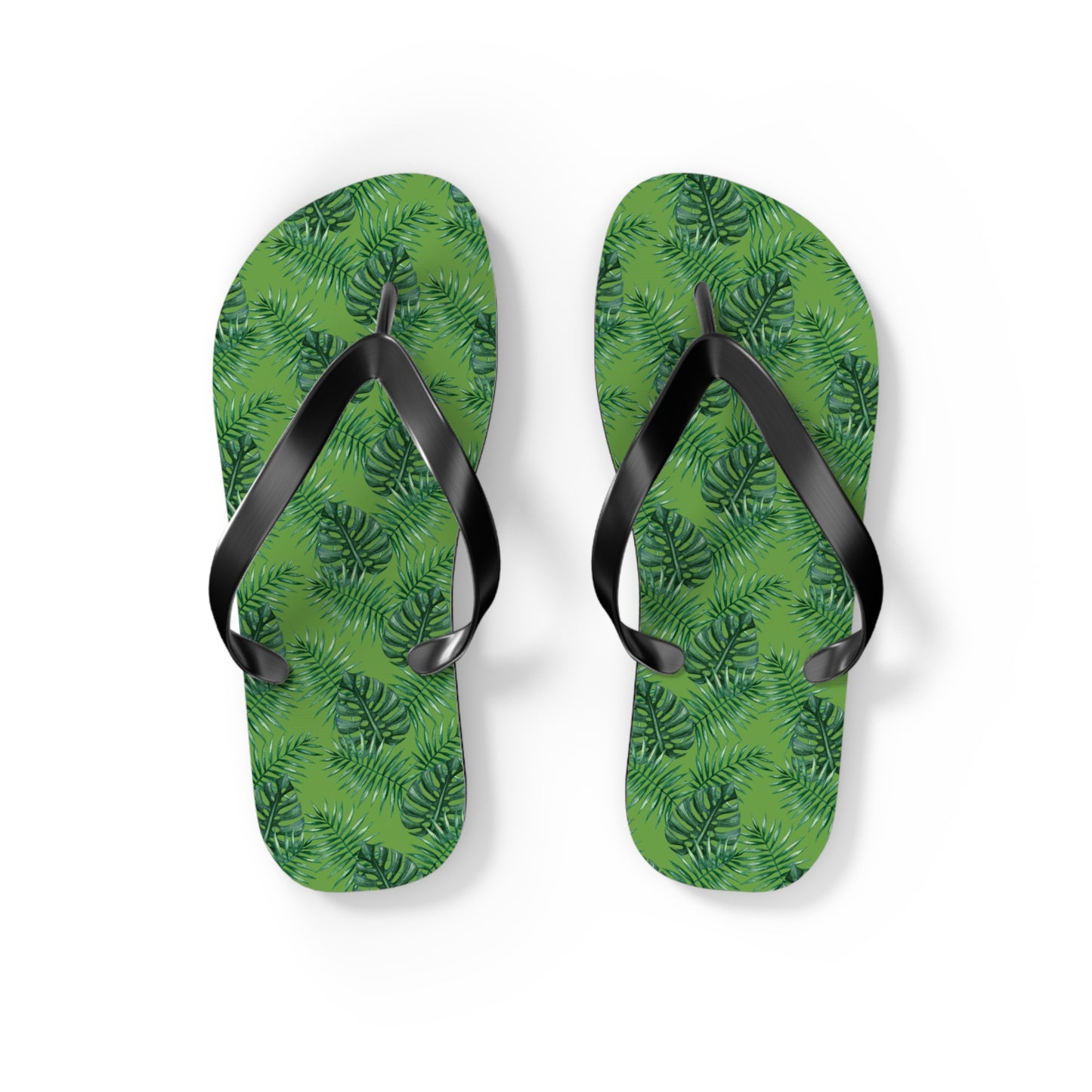 Green Tropical Bliss Flip Flops