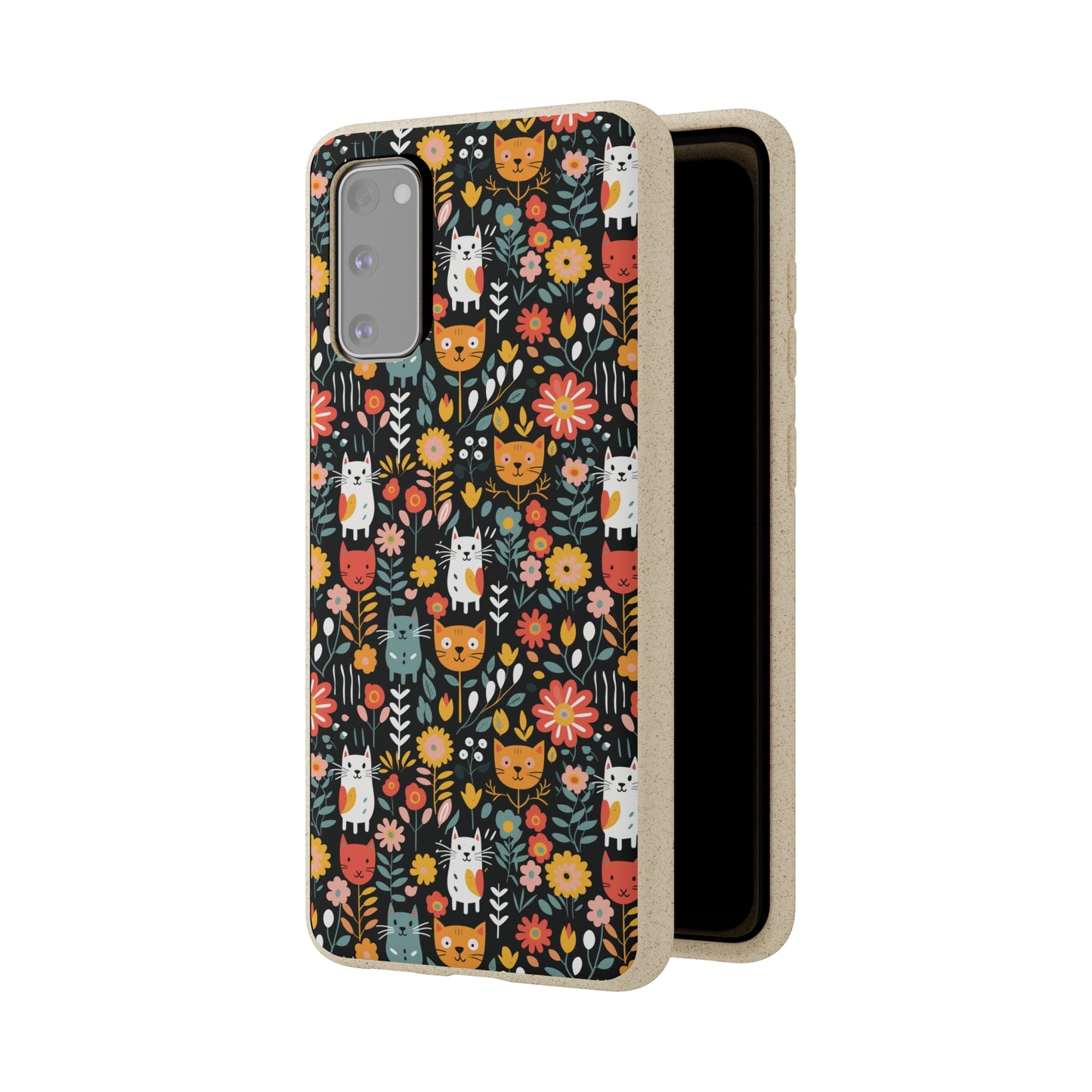 Whimsical Feline Garden Samsung Biodegradable Cases