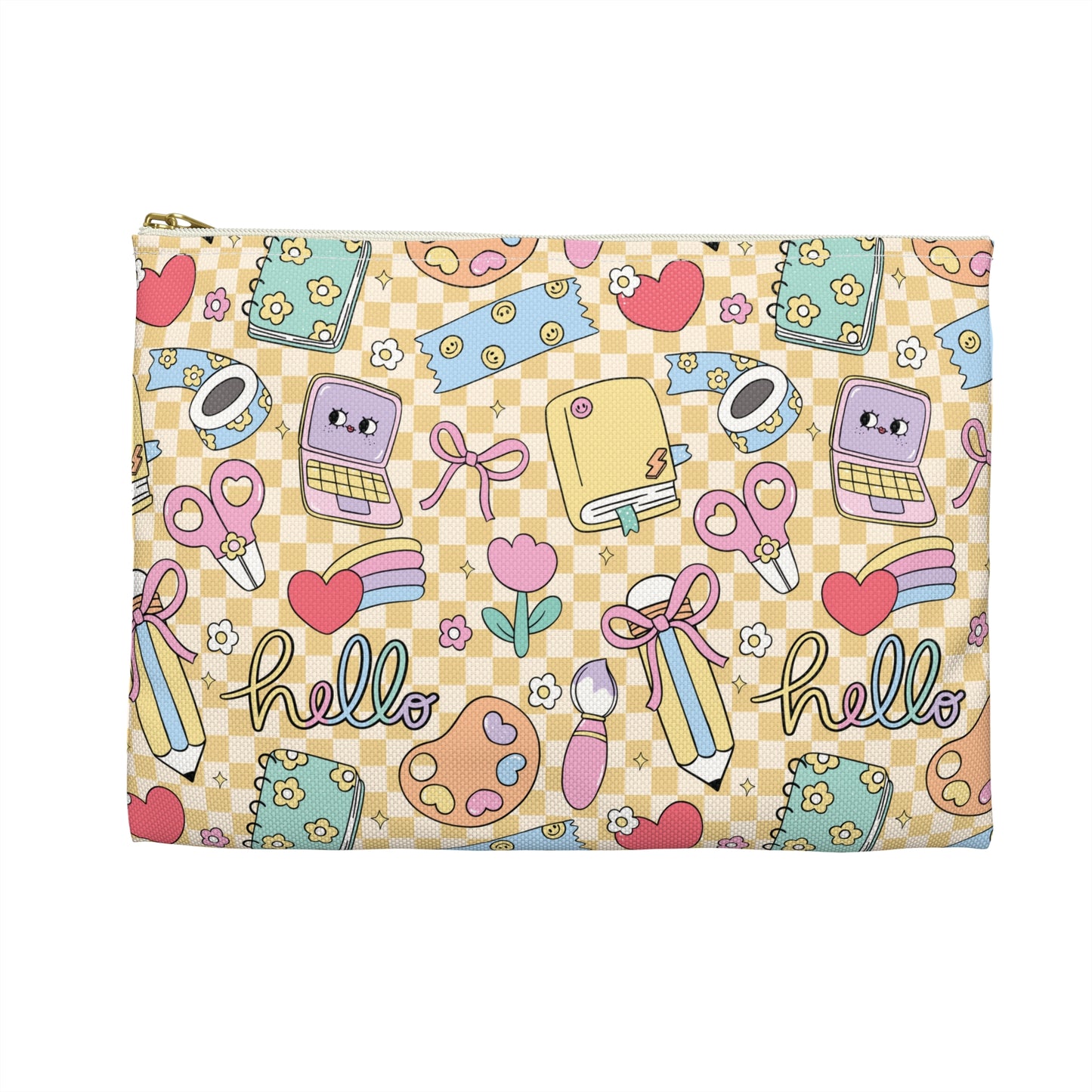Personalized Doodle Daydream Composition Book Inspired Accessory Pouch, Kids School Supplies, Classroom Organizer, Teacher Gift, Fun Stationery Case, Back to School