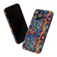 Psychedelic Visions Slim iPhone Case - Vibrant Design for Artistic Souls