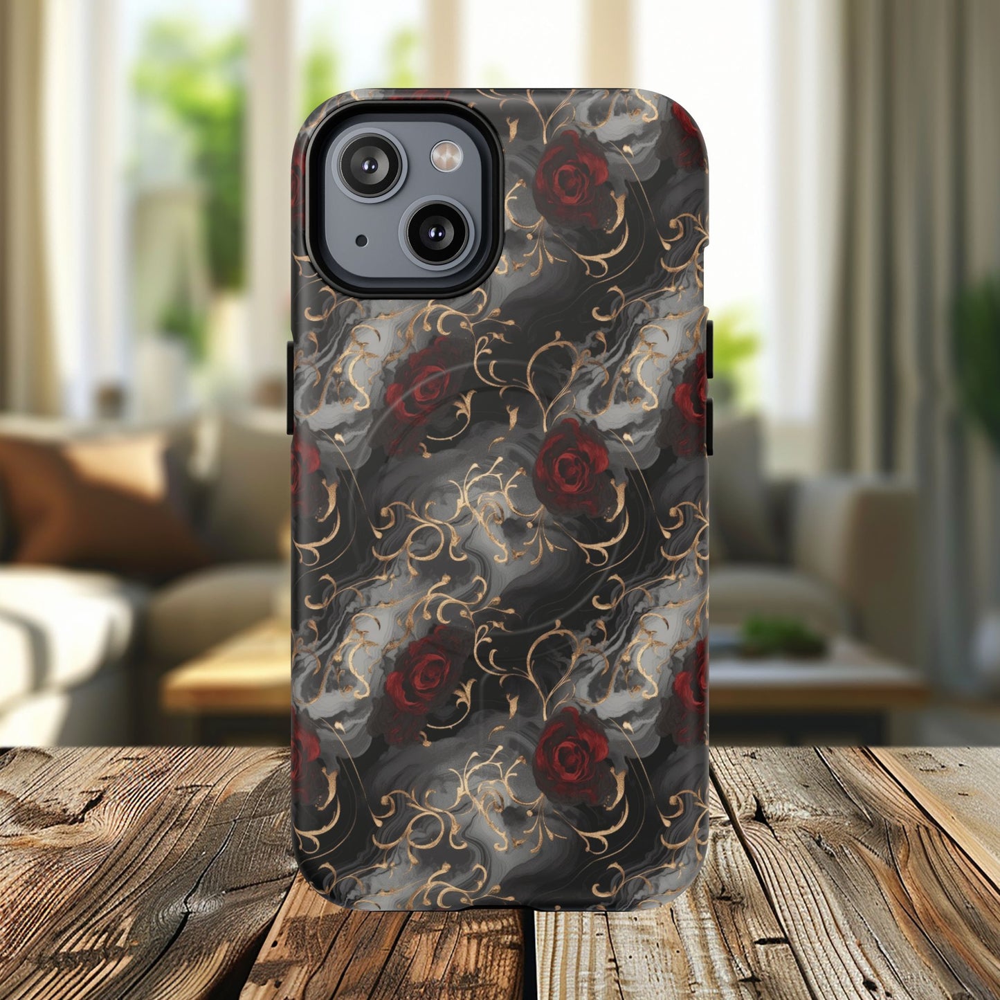 Elegant Floral Tough iPhone Magnetic Cases, iPhone Protection, Unique iPhone Covers, Stylish Mobile Accessories, Gift for Her