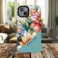 Personalized Radiant Gardenlight Stained Glass Tough MagSafe Magnetic Case, Vibrant Flower Cover, Durable Protective Case, Unique Gift for Her, Spring Elegance, iPhone® 13, 14, 15, 16, 17, Pro, Pro Max, Plus Cases.