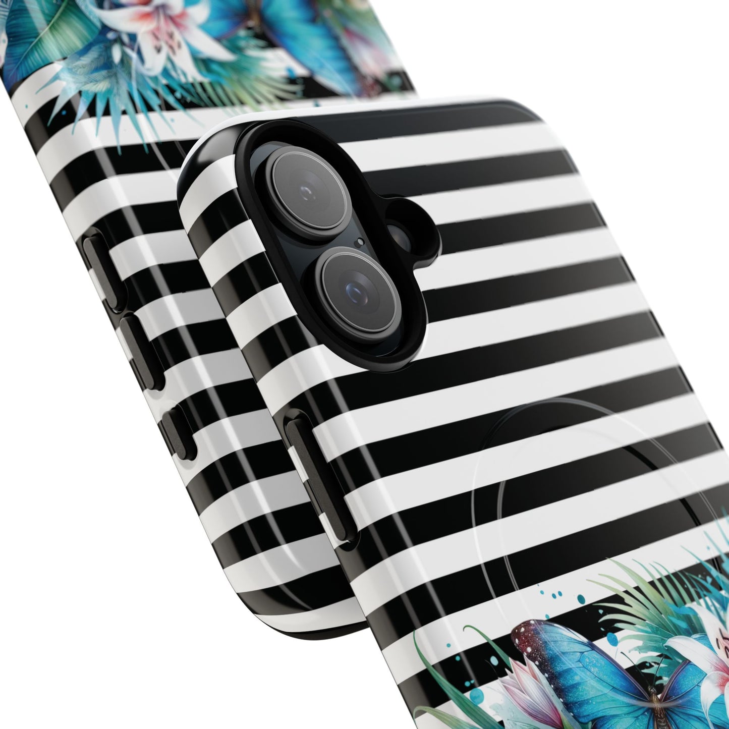 Wings of Wonder Tough iPhone Magnetic Case, Stylish Protection, Durable iPhone Cover, Butterfly Design Gift, Floral Case,Trendy Tech Accessory.