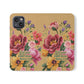 Floral Scripture Flip Case — "Let Your Light Shine" Wallet Phone Cover (Matthew 5:16)