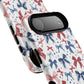 Patriotic Coquette Tough iPhone Magnetic Case, Stylish Gift for Her, Summer Celebrations, Cute Bow Design