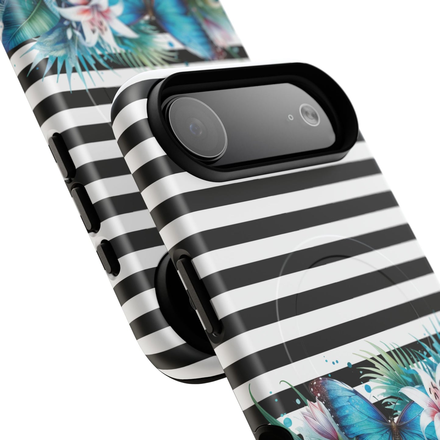 Wings of Wonder Tough iPhone Magnetic Case, Stylish Protection, Durable iPhone Cover, Butterfly Design Gift, Floral Case,Trendy Tech Accessory.