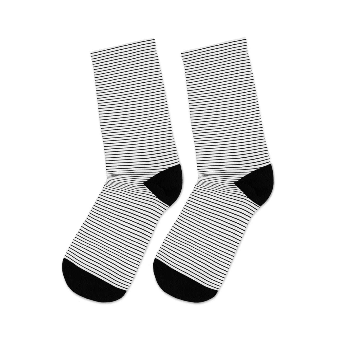 Monochrome Lines Christmas Recycled Poly Socks