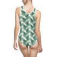 White Tropical Bliss Women's Classic One-Piece Swimsuit (AOP)