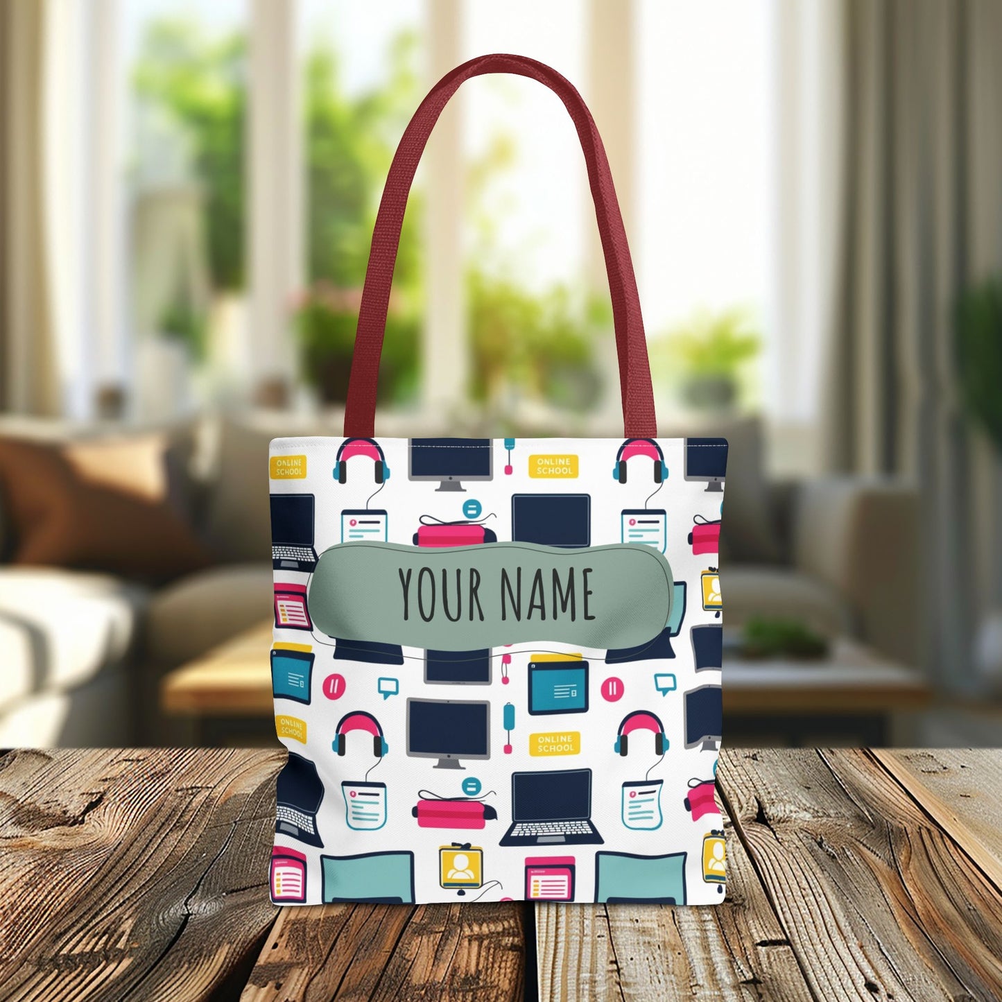 Techie Tote Bag - Stylish Personalized Tote for Students, Gift for Tech Lovers, Eco-Friendly Shopping Bag, Back to School.