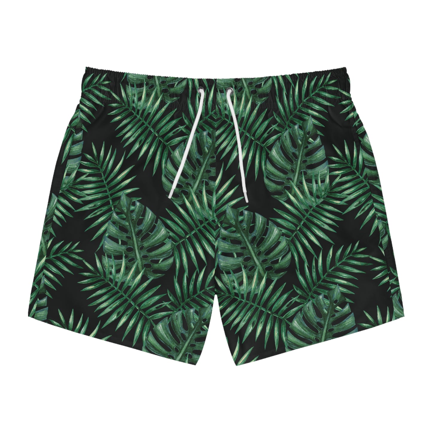 Black Tropical Bliss Swim Trunks (AOP)