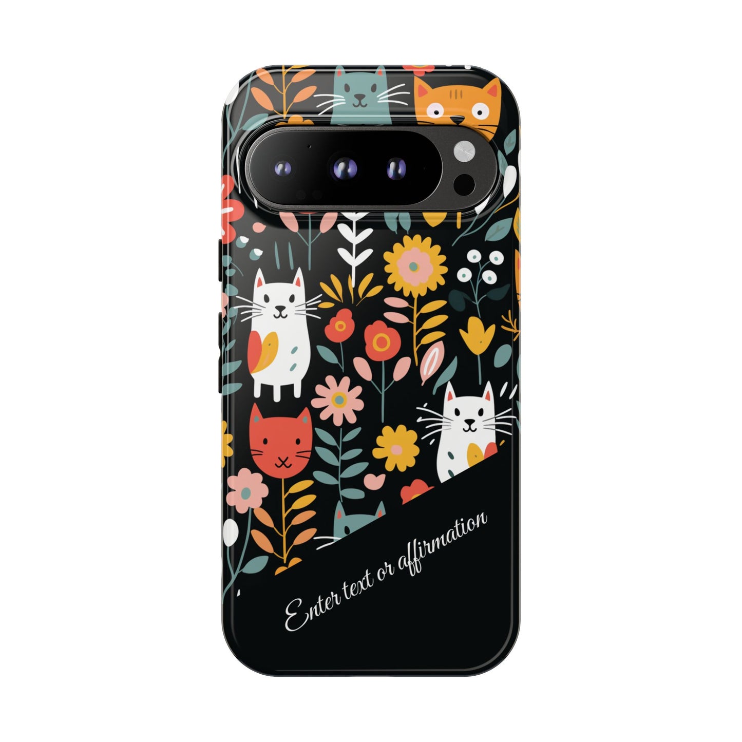 Personalized Whimsical Feline Garden Google and Samsung Tough Cases