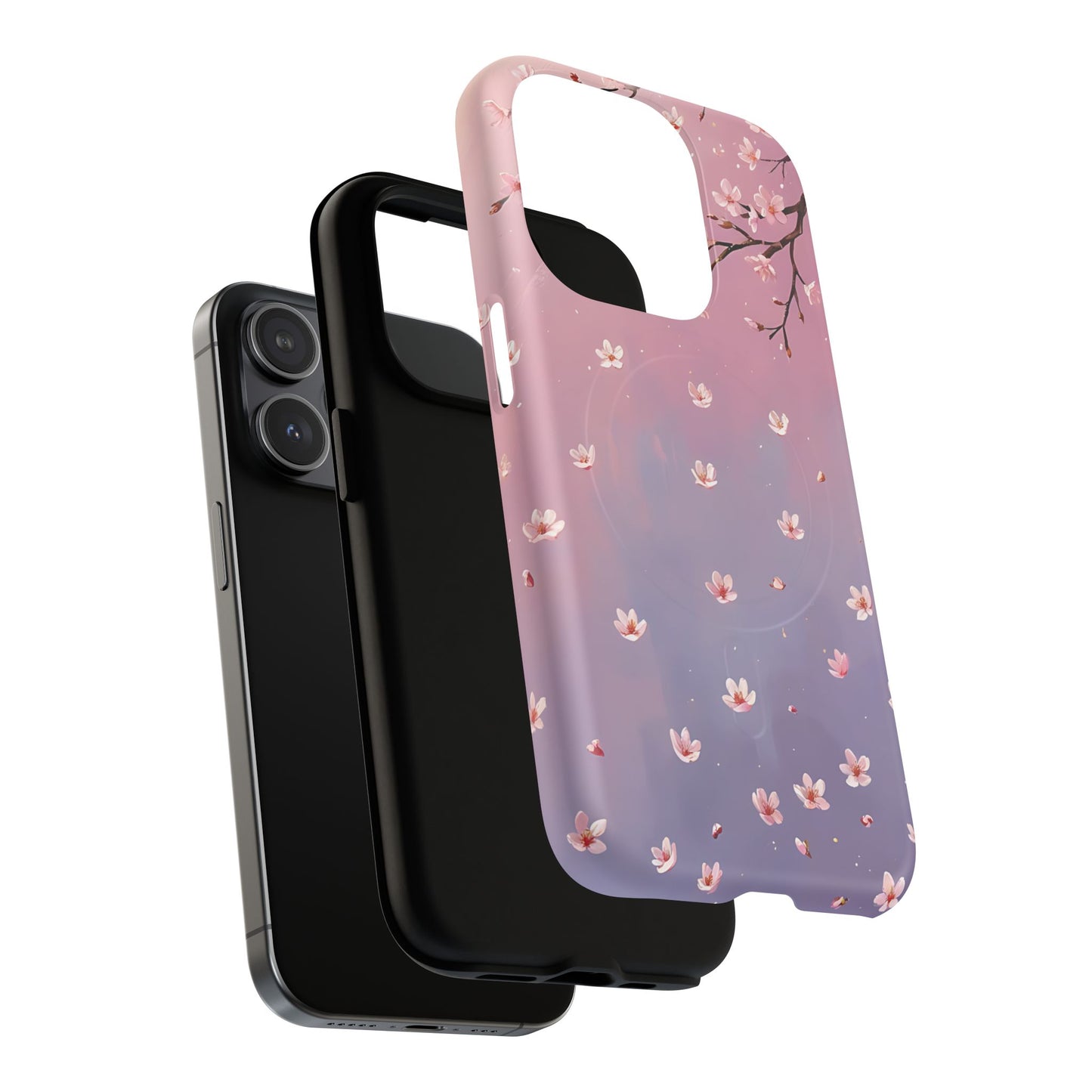 Tiny Cherry Blossom Floral Tough Magnetic Phone Cases, Durable Phone Cover, Floral Design Case, iPhone Protector, Cute Gift for Her