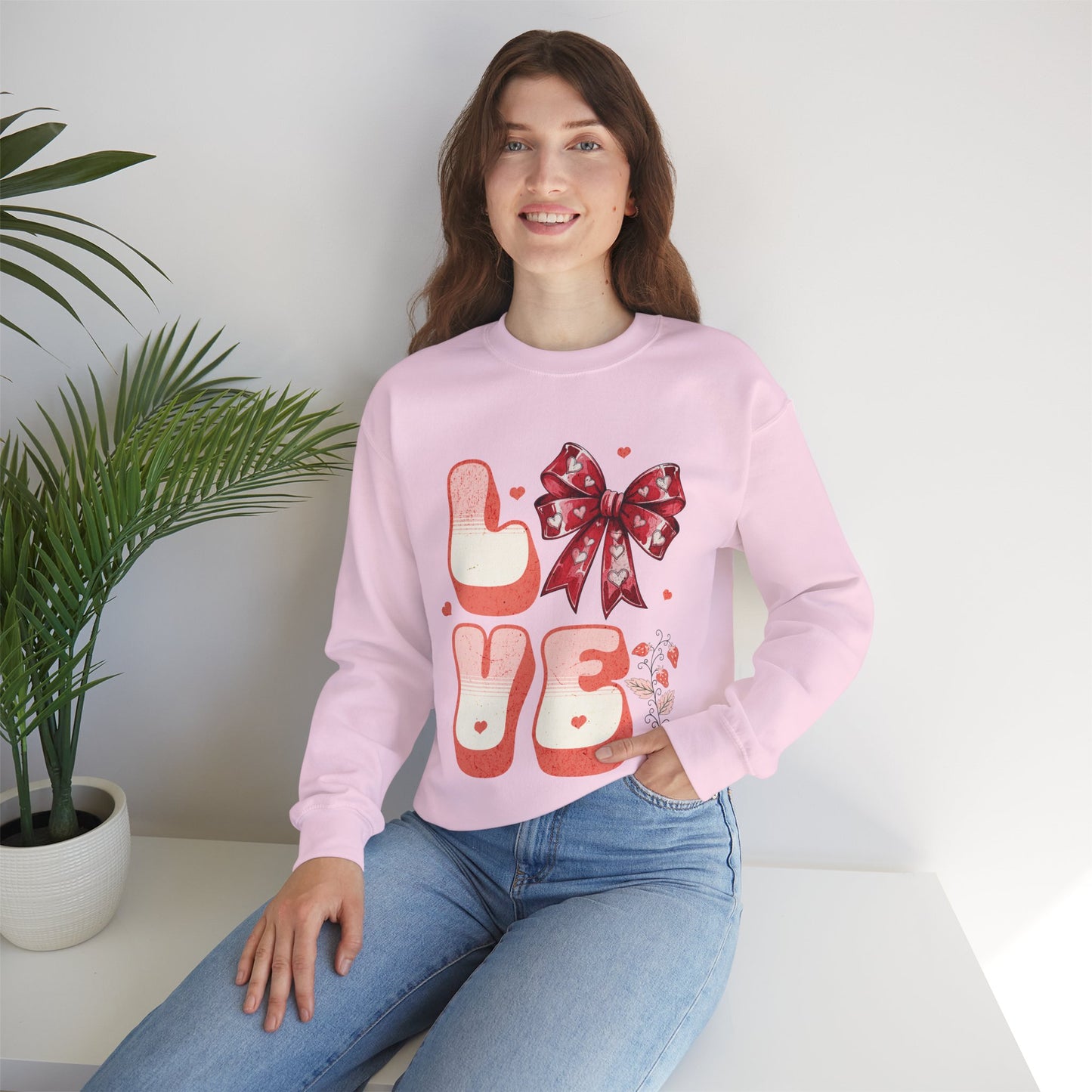 LOVE Coquette Unisex Heavy Gildan Blend™ Crewneck Sweatshirt.