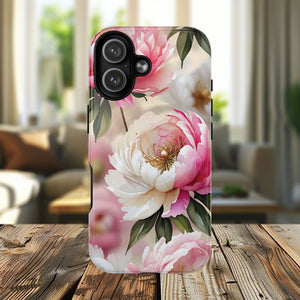 Blooming Petals Tough Magnetic Phone Cases, Elegant Phone Cover, Durable Case for Flower Lovers, Phone Accessories