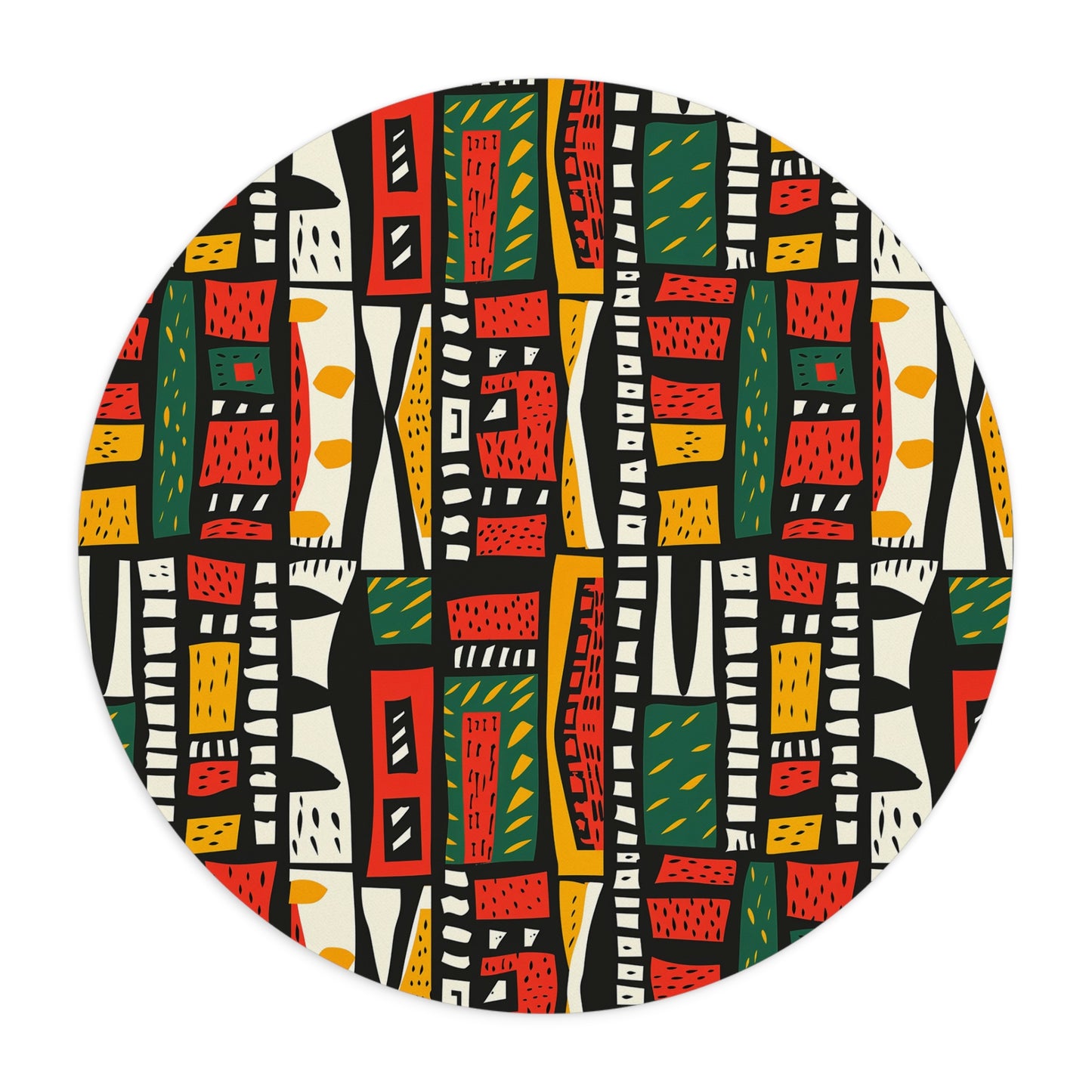 Tribal Harmony Vibrant Mouse Pad - Colorful Desk Accessory for Home Office.