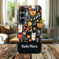 Personalized Whimsical Feline Garden Tough Phone Case — Custom Name iPhone & Samsung
