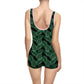 Black Tropical Bliss Women's Vintage Swimsuit (AOP)