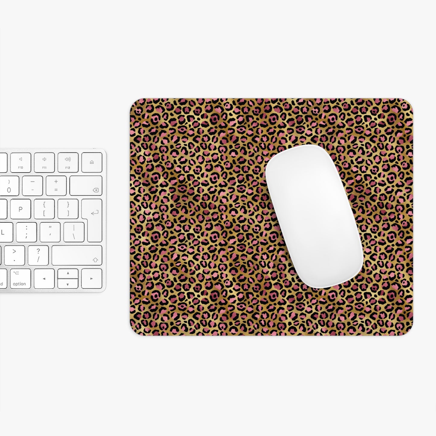 Leopard Luxe Print Mouse Pad - Stylish Desk Accessory for Animal Lovers
