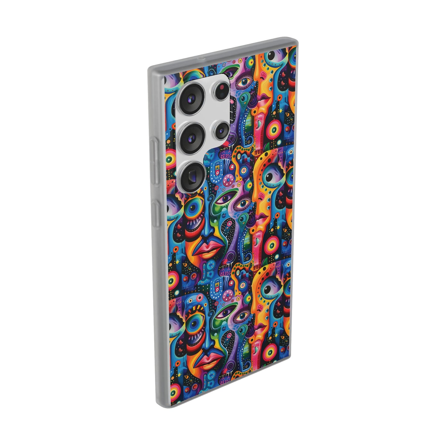 Psychedelic Visions Flexi iPhone and Samsung Case - Colorful Abstract Design.