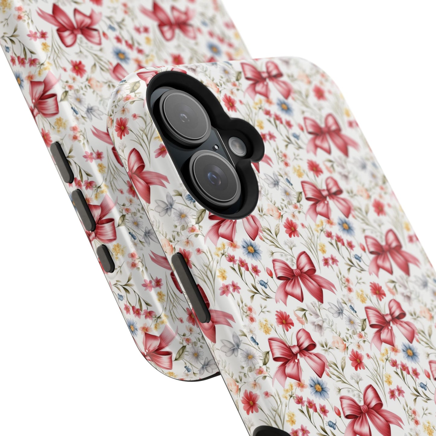 Personalized Rosette Coquette Floral Bow iPhone and Samsung Impact-Resistant Case — Custom Name Case