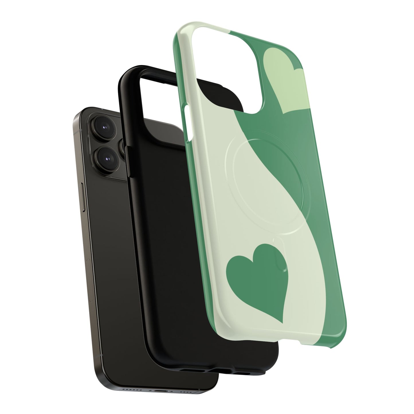 Tough Magnetic iPhone Case with Heart Design, Perfect for Gifts, Valentine's Day, Everyday Use, Stylish Protection, IPhone Cover