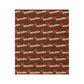 Personalized Name Velveteen Microfiber Blanket — Brown Patterned Name Script Cozy Throw- Gift for Him or Gift for Her.