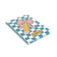 Teal Checkered Charm A Hardcover Notebook (PY)