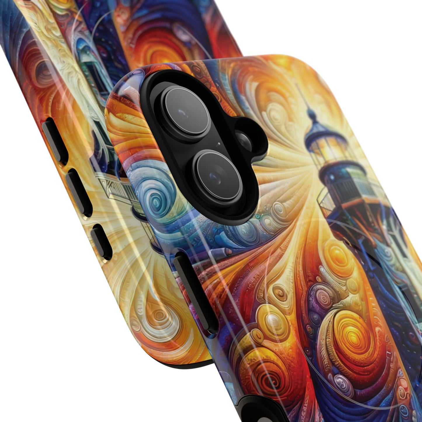 Vibrant Lighthouse Magnetic iPhone Case, Durable Protection for Everyday Adventure, Gift for Nature Lovers, Colorful iPhone Cover