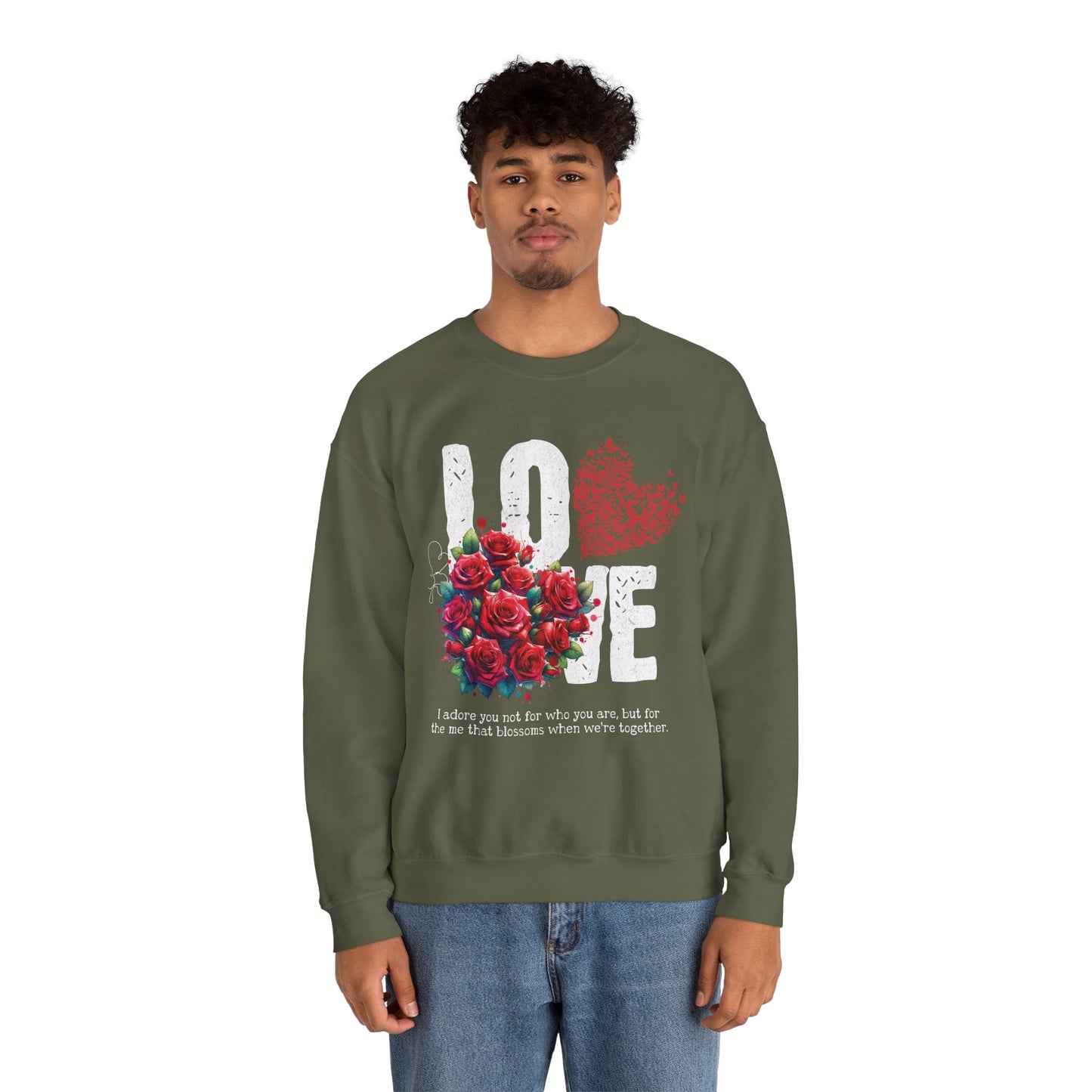 LOVE Always Unisex Heavy Gildan Blend™ Crewneck Sweatshirt.