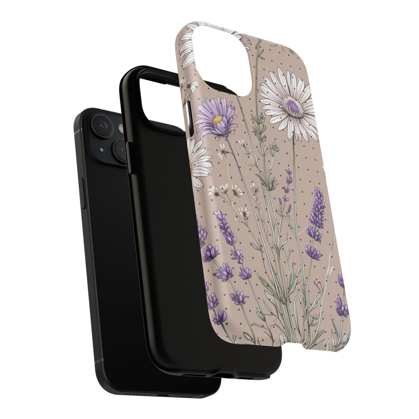Daisy Delight iPhone Case - Tough Magnetic Cases for Every Occasion, Nature Lover Gift, Durable Mobile Protection, Flower Pattern, Stylish Accessory.