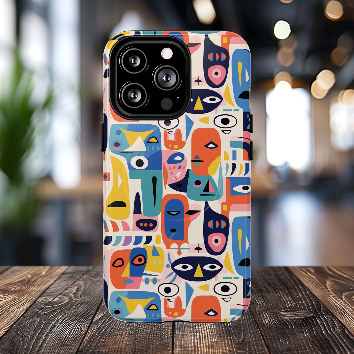 Vibrant Phone Case,  Magnetic iPhone Cover, Colorful Abstract Protection, Trendy Gift, Unique Tech Accessory, Art Phone Case