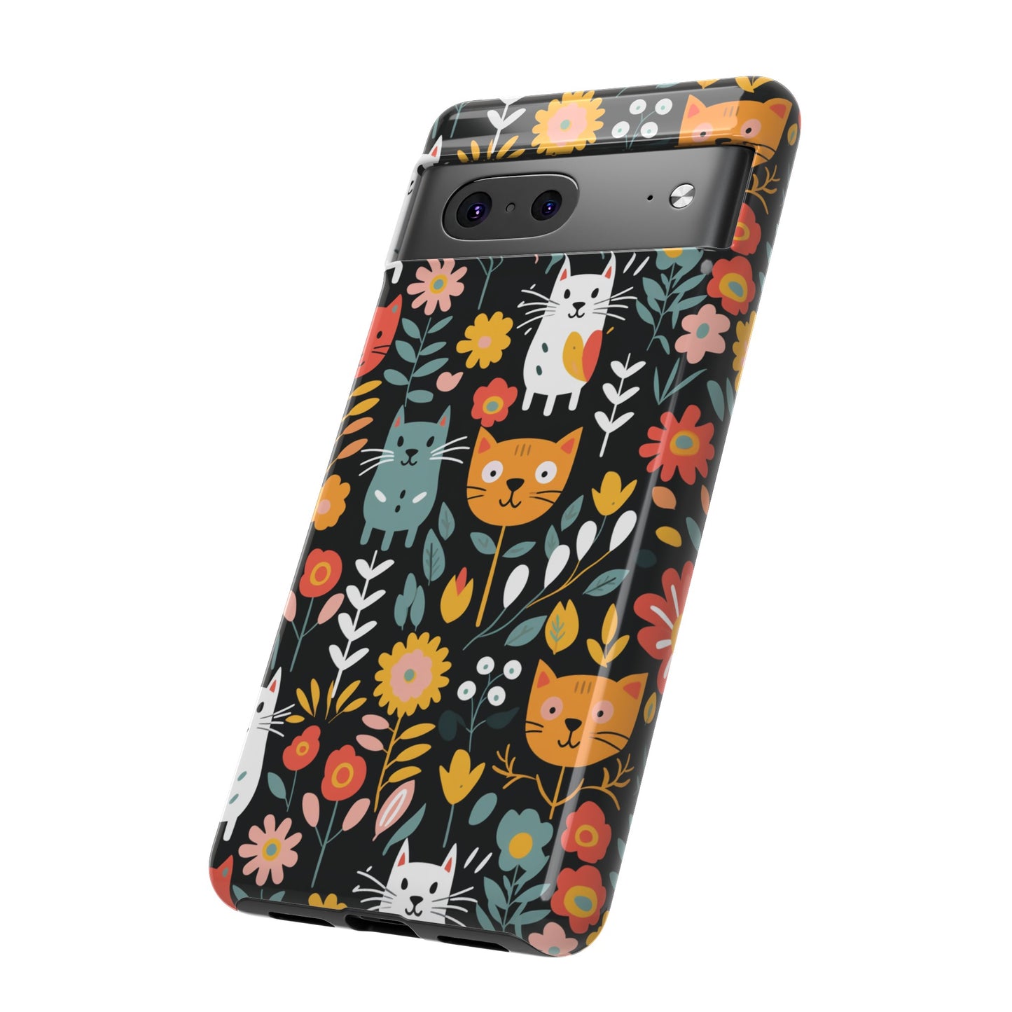 Whimsical Feline Garden Samsung or Google Pixel Tough Cases