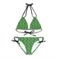 Green Tropical Bliss Strappy Bikini Set (AOP)