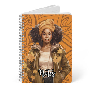 Autumn Vibes Wirobound Notebook - Perfect for Note-Taking, Journaling, Student Supplies, Fall Gifts, and Creative Writing