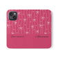 Personalized Pink Bow Coquette Flip iPhone and Samsumg Case — Custom Name or Affirmation Wallet Cover