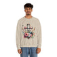 Faith and Floral Cross Unisex Heavy Gildan Blend™ Crewneck Sweatshirt.