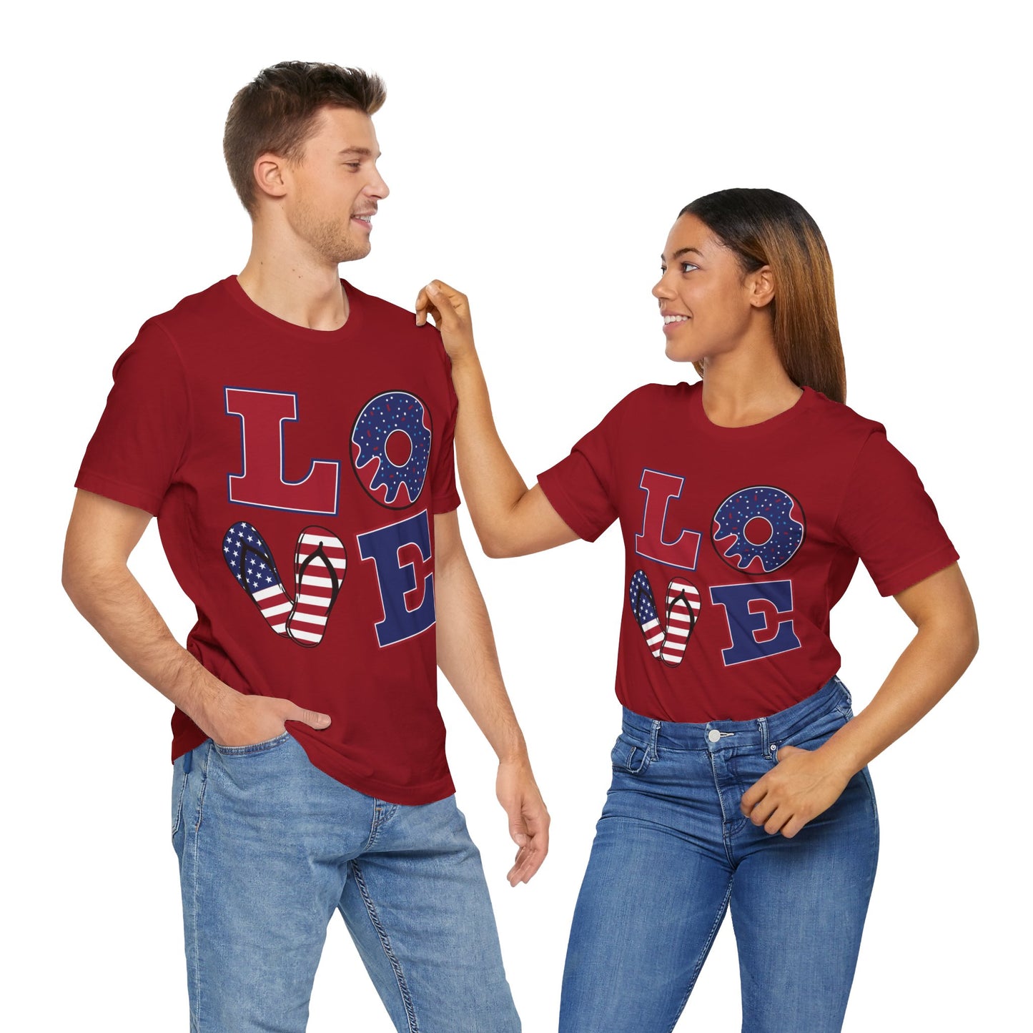 Patriotic Love Unisex Jersey Short Sleeve Tee