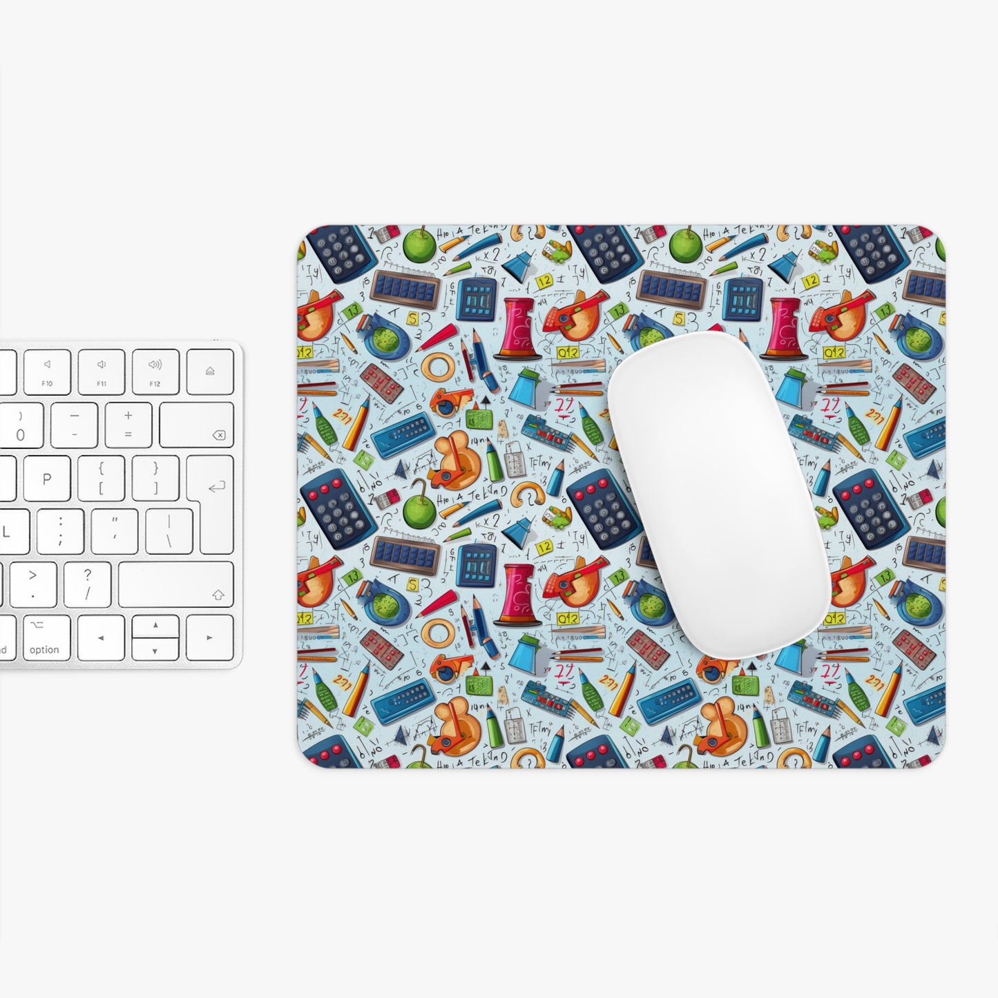 Academic Adventures Colorful School Supplies Mouse Pad - Perfect for Students & Teachers