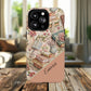 Persoonalized Vintage Book Lover's Tough Magnetic iPhone Case, Literary Gifts, Floral Design, Bookish Aesthetic, Unique Gift for Readers, Protective Case
