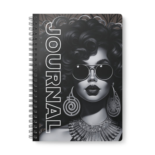 Stylish Wirobound Softcover Notebook | A5 Journal, Creative Writing, Sketchbook, Gift for Her, Inspirational Quotes