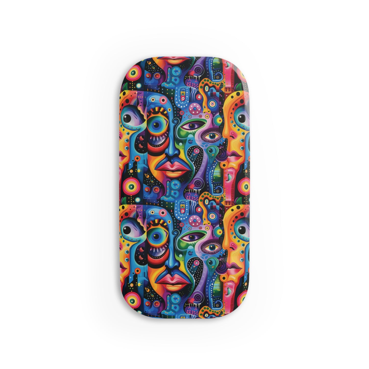 Psychedelic Visions Colorful Artistic Phone Grip - Abstract Face Design
