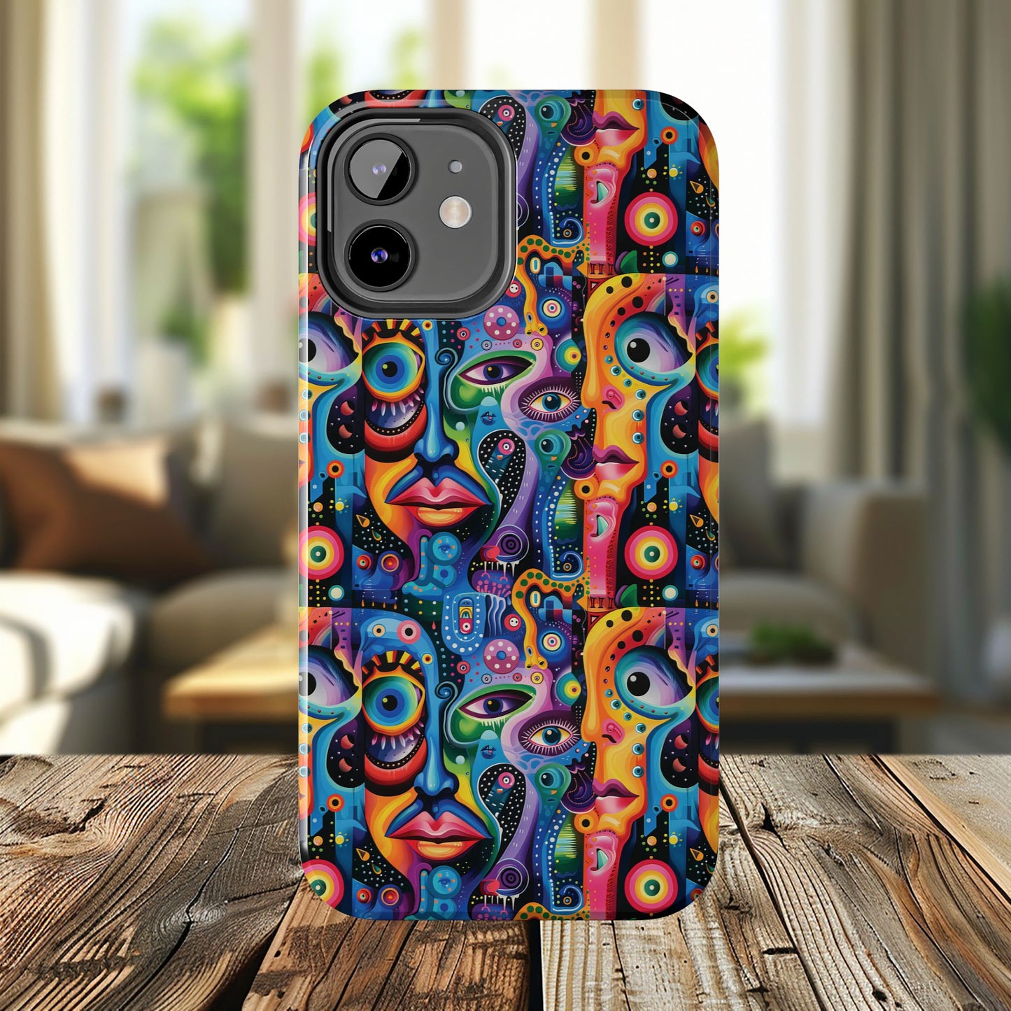 Psychedelic Visions Vibrant Art iPhone and Samsung Phone Case - Stylish Tough Case for Artists & Creatives.
