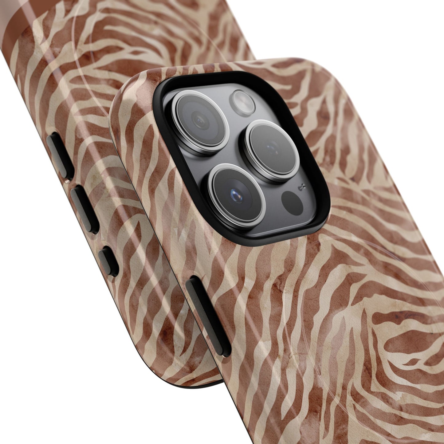Personalized Zebra Print - Tough MagSafe® Magnetic Cases for Stylish Protection, Gifts for Wildlife Lovers, Trendy Accessories iPhone® 13, 14, iPhone 15, iPhone 16, iPhone 17, Pro, Pro Max, Plus Cases.