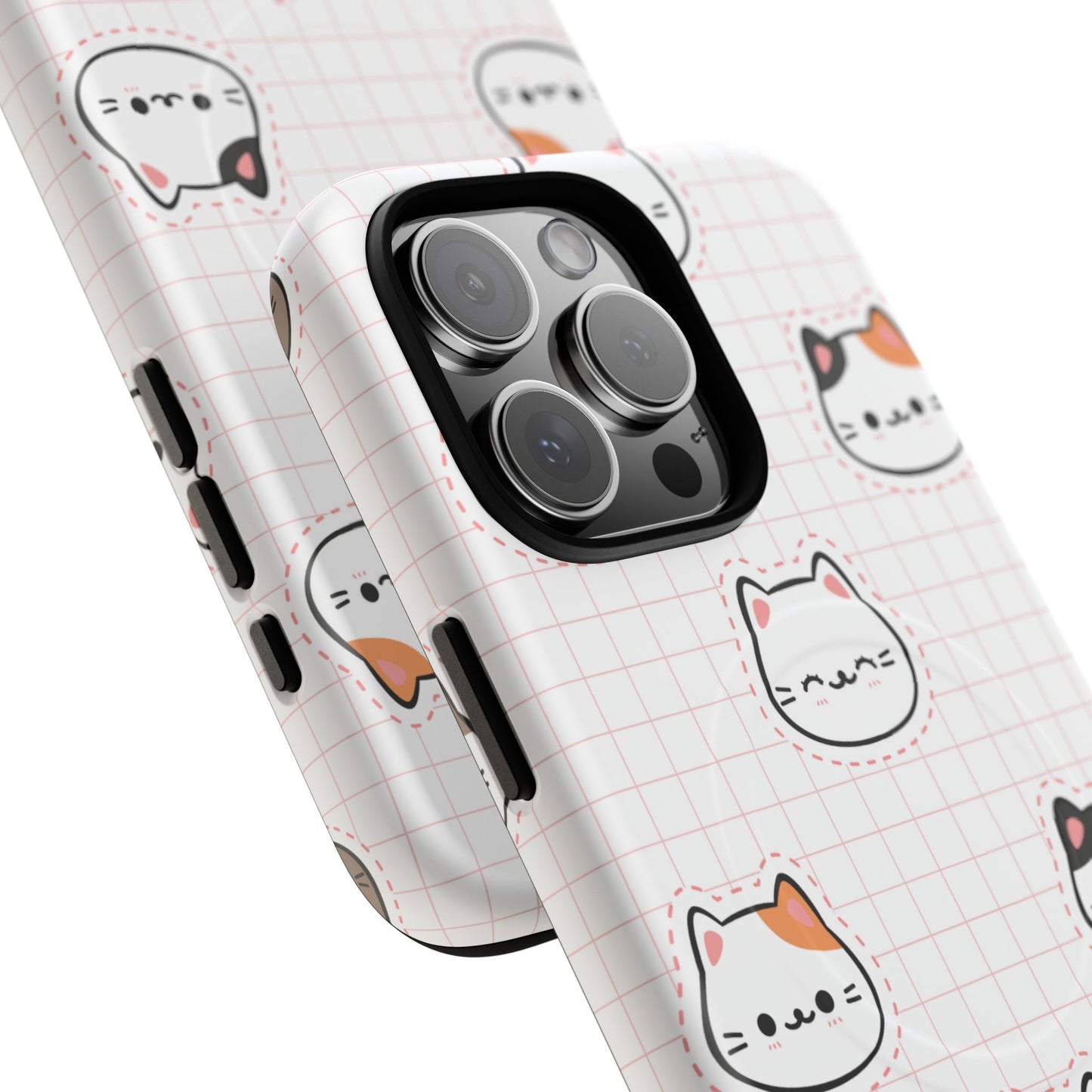 Cute Cat Tough Magnetic Case, iPhone Cover, Cat Lover Gift, Cute Cat Accessories, Pet-Themed iPhone Case
