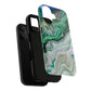 Marbled Tough iPhone Case, Magnetic Protector, Stylish Tech Accessory, Durable iPhone Cover, Unique Gift Idea